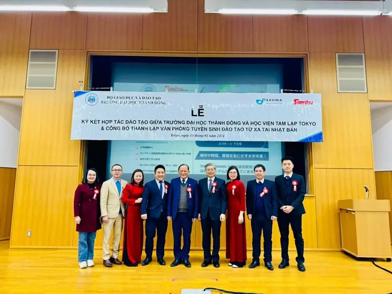 Lễ ký kết hợp tác đào tạo giữa trường Đại học Thành Đông và Học viện Tam Lập Tokyo & công bố thành lập trạm Đào tạo từ xa tại Nhật Bản 